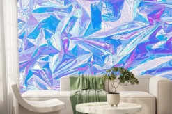 Fototapeta: Zmięta opalizująca folia