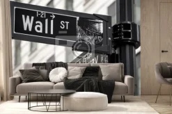 Fototapeta: Znak wall street w nowym jorku, usa.