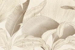 Fototapeta: Złociste liście tropikalne w stylu glamour