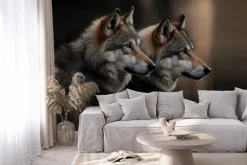 Fototapeta: Zwierzęcy wzór z dużymi wilkami