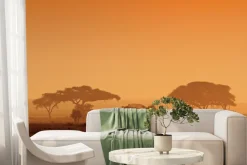 Fototapeta: Zwierzęta na safari o zachodzie słońca