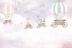 Fototapeta: Zwierzęta w pojazdach na niebie