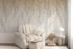 Fototapeta: Zwisające brązowe pnącza z liśćmi