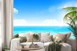 Naklejka: 海 夏 風景 背景