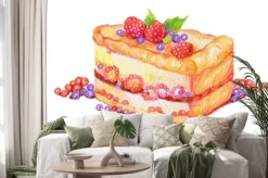 Naklejka: Торт с ягодами