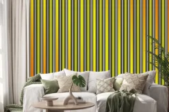 Naklejka: Абстрактный желтый фон с полосами.