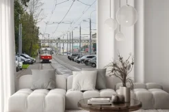 Naklejka: Трамвай в начале волоколамского шоссе (москва)