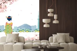 Naklejka: 日本 イ ラ ス ト 桜 ス カ イ ツ リ ー