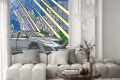 Naklejka: Автомобиль в городе (samochodów w mieście)