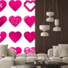 Naklejka: 16 abstrakt pink hearts