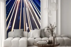 Naklejka: Abstract background rzeczywistym ruchu drogowym