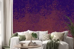 Naklejka: Abstract duotone background . halftone texture . synthwave gradient