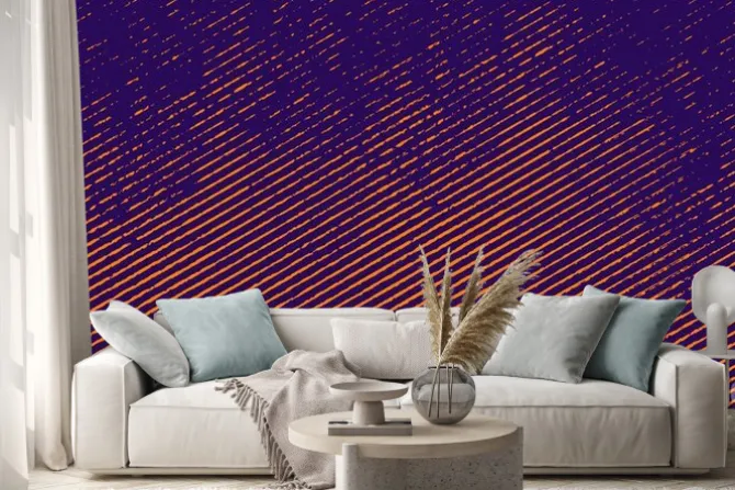 Naklejka: Abstract duotone background . halftone texture . synthwave gradient