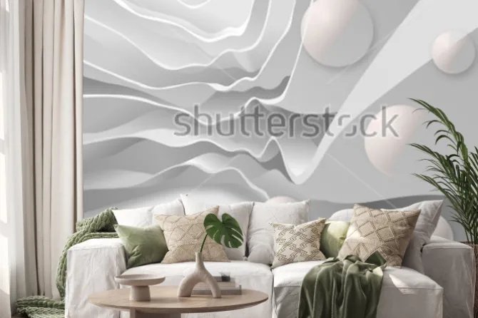 Naklejka: Abstrakcjonistyczny tło w postaci skały z piłkami. fototapety