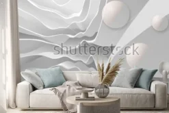 Naklejka: Abstrakcjonistyczny tło w postaci skały z piłkami. fototapety