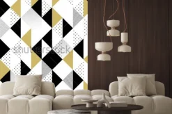 Naklejka: Abstrakcjonistyczny bezszwowy wzór. bezszwowy wzór z trójbokami.