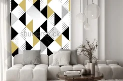 Naklejka: Abstrakcjonistyczny bezszwowy wzór. bezszwowy wzór z trójbokami.