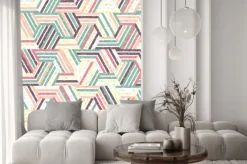 Naklejka: Abstrakcyjna bez szwu deseń z wielu trójkąty i paski. teksturowane
