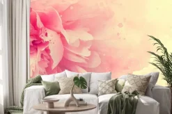 Naklejka: Abstrakcyjna grafika z kwiatem