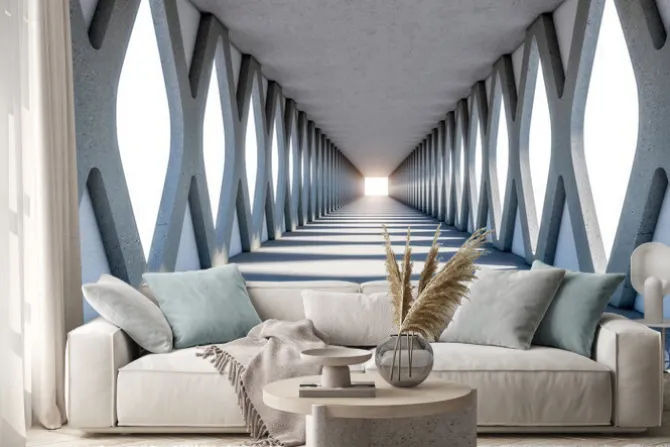 Naklejka: Abstrakcyjna struktura 3d