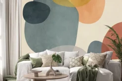 Naklejka: Abstrakcyjne geometryczne kształty z kamieni