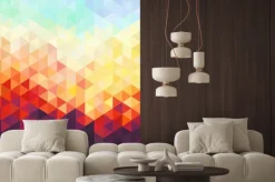 Naklejka: Abstrakcyjne geometryczne tło - origami