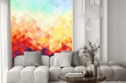 Naklejka: Abstrakcyjne geometryczne tło - origami