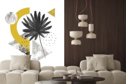 Naklejka: Abstrakcyjne kształty geometryczne lato, egzotyczny liść. trójkąty