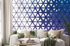 Naklejka: Abstrakcyjne tło z trójkątów atramentowych