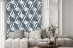 Naklejka: Abstrakcyjne tło z izometrycznych sześciokątów