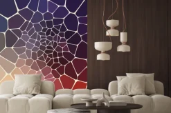 Naklejka: Abstrakcyjnych kompozycji z ceramicznych form geometrycznych