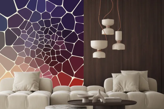 Naklejka: Abstrakcyjnych kompozycji z ceramicznych form geometrycznych