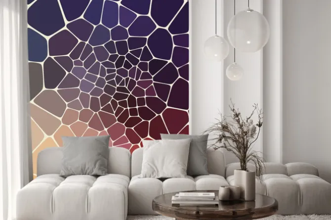 Naklejka: Abstrakcyjnych kompozycji z ceramicznych form geometrycznych