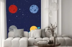 Naklejka: Abstrakt cartoon planet