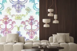 Naklejka: Adamaszek bezproblemową kwiatowy wzór. królewski tapety. kwiaty