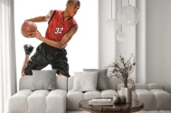 Naklejka: African american koszykarz