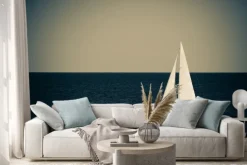 Naklejka: Żaglówka na morzu