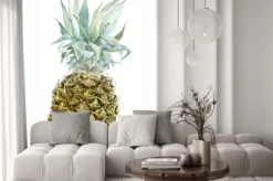 Naklejka: Akwarela ananasów wyizolowanych na białym tle