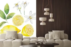 Naklejka: Akwarela cytryny kolekcji