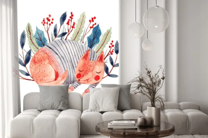 Naklejka: Akwarela ilustracji.