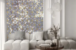 Naklejka: Akwarela marmurowe t? oz geometrycznych sze? cian wzór.