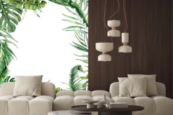 Naklejka: Akwarela tropikalna rama z egzotycznych liści. ręcznie malowane