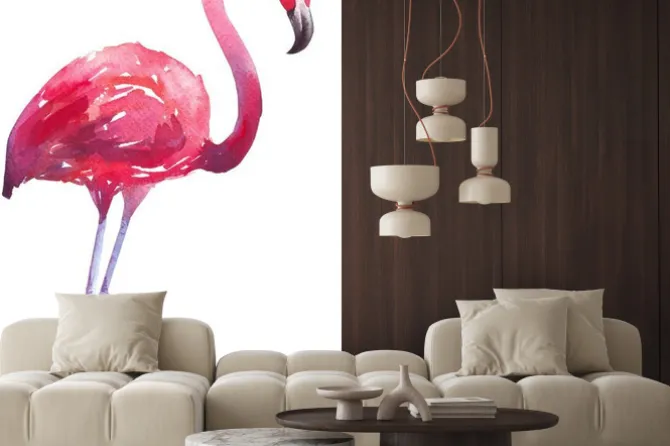 Naklejka: Akwarele ilustracji czerwonak