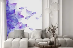 Naklejka: Akwarelowa i artystyczna kompozycja kwiatowa