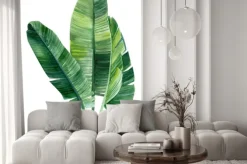 Naklejka: Akwarelowa ilustracja liści palmy