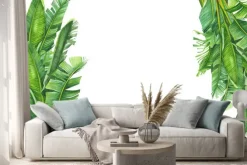 Naklejka: Akwarelowa ilustracja liści bananowca