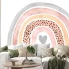 Naklejka: Akwarelowa tęcza w stylu boho
