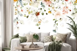 Naklejka: Akwarelowe kolorowe kwiaty