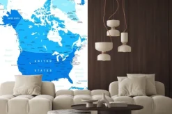 Naklejka: Ameryka północna mapę - bardzo szczegółowe ilustracji wektorowych.