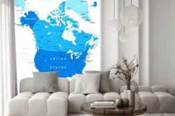 Naklejka: Ameryka północna mapę - bardzo szczegółowe ilustracji wektorowych.